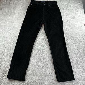 Saddlebred Corduroy Pants Mens‎ 32x30 (30x29) Black 100% Cotton Jean Fit